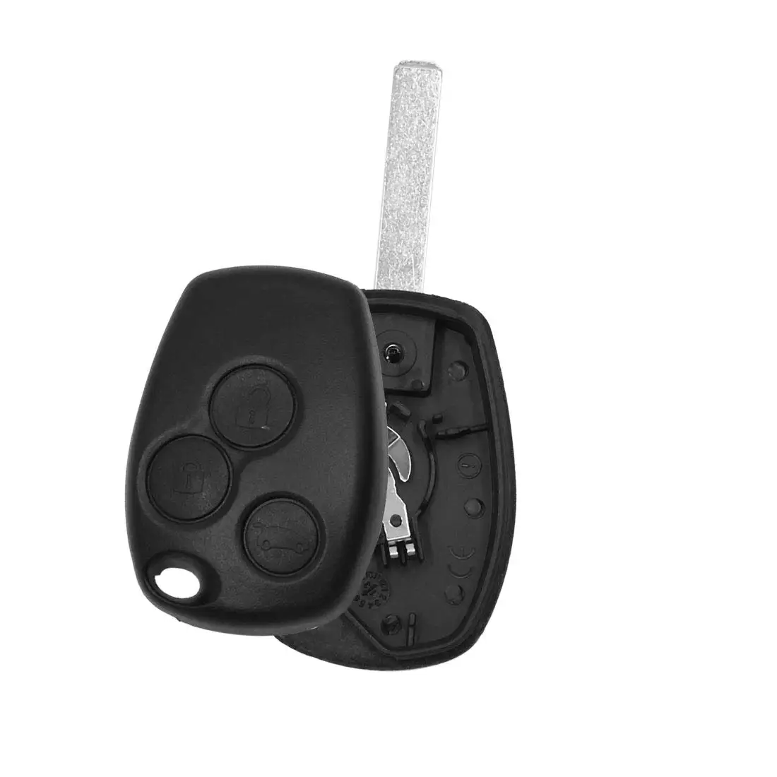 uxcell 3 Buttons Uncut Key Fob Remote Case Shell ...