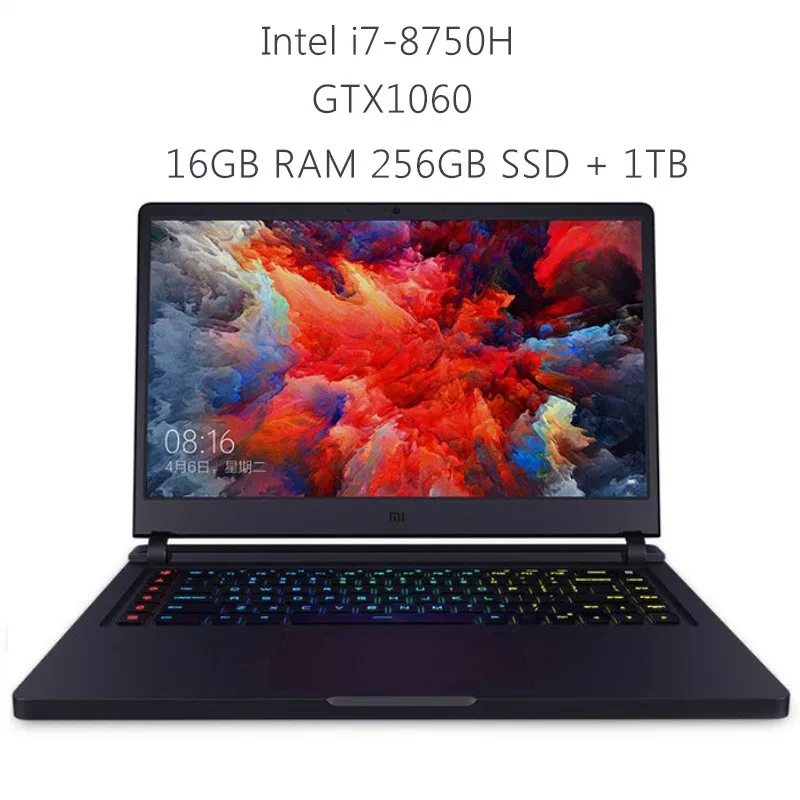 i7 8750H 16GB 256GB Xiaomi mi ноутбук Ga mi ng 15,6 ''Windows 10 Intel Core i7-8750H Hexa Core GTX 1060 16 Гб ОЗУ 256 ГБ/512 Гб ПЗУ ноутбук двойной WiFi BT - Цвет: i7 8750H 16GB 256GB