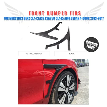 

front bumper wing canards Decoration Stickers Carbon Fibre for Mercedes Benz CLA-Class CLA45 AMG Sedan 4-Door 2013-2017