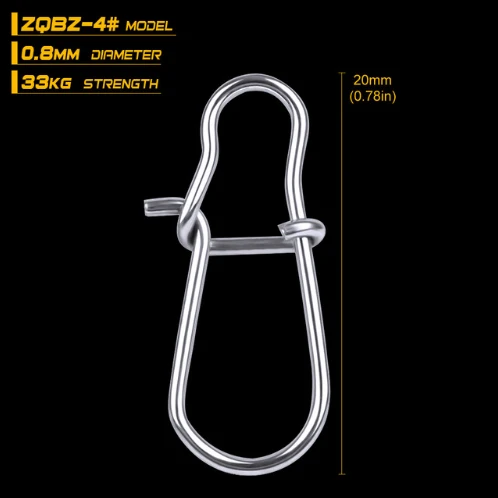 size4 50 шт./лот NiceFastlock оснастка 0#-8# рыболовный бочонок поворотный безопасный оснастка разъем 12 мм-33,5 мм оснастка рыболовные Вертлюги инструмент - Цвет: size4