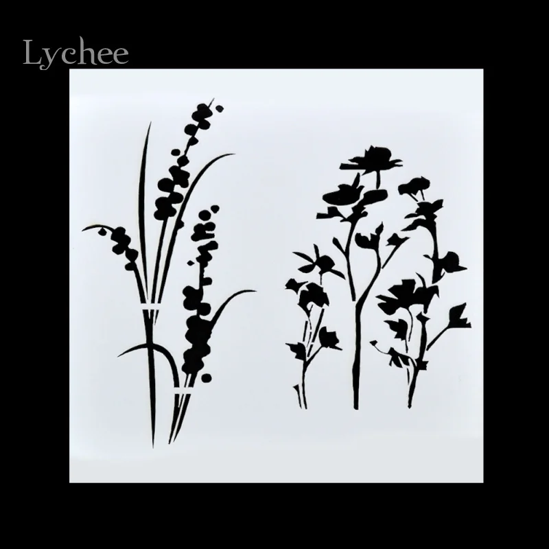 Buy DIY Grass Flower Layering Stencils Masking Spray