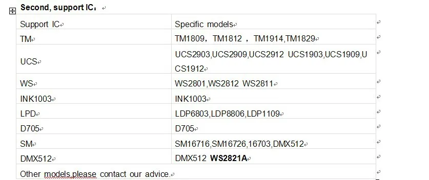Светодиодный контроллер пикселей; sd-карта; контроллер 2048 пикселей; Поддержка dmx консоли(для выбора программ); 2811/2812/WS2801/TM1804/WS2821