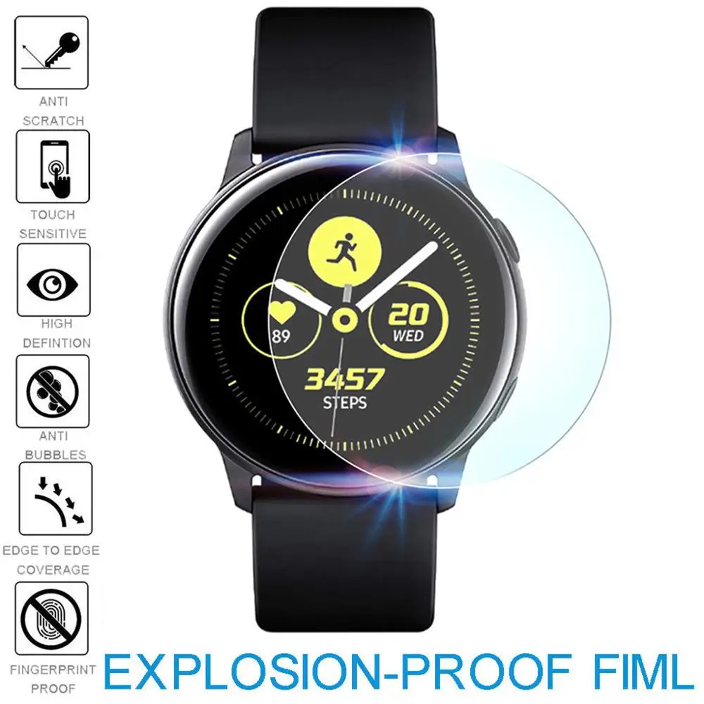

For Samsung Galaxy Watch Active 40mm Smart Watch 5H Nano Explosion-proof Screen Protector High Definition Anti-shock Film