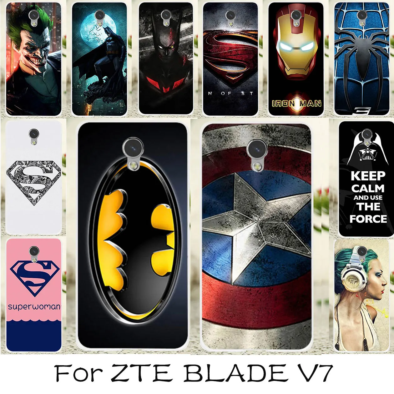 

TAOYUNXI Silicone Phone Case For ZTE BLADE V7 Bag Cover Flexible For ZTE BLADE V7 Captain American Batman Case