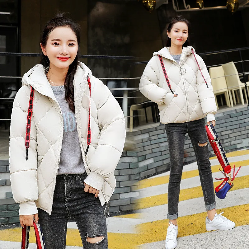 D'hiver red Service Étudiants Femmes De Black white Pain Coton pink Rembourré D'explosion Modèles Section Mode Nouveaux Coréens Manteau 2018 Épais Longue qRSS0aw
