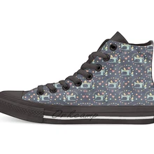 Love швейная Повседневная Высокая холщовая обувь кеды для Прямая