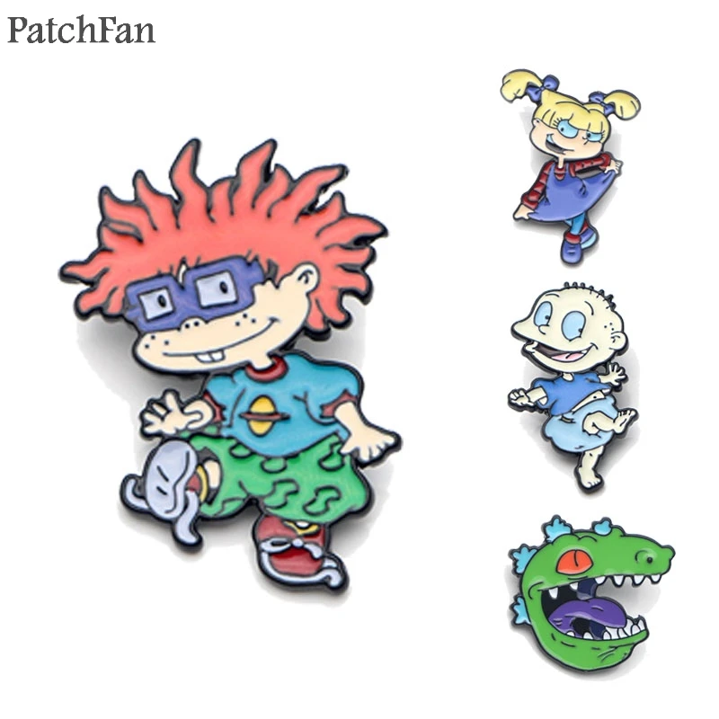 

Patchfan Rugratg Gowild Zinc tie cartoon Funny Pins backpack clothes brooches for men women hat decoration badges medals A1364
