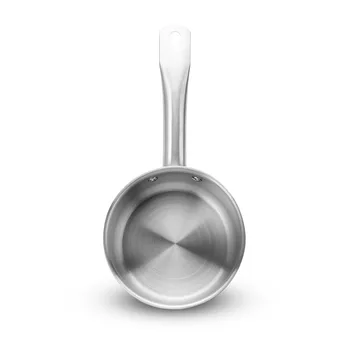 

304 stainless steel milk pot 16cm single handle small soup pot double bottom