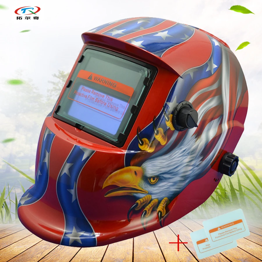 

auto darkening welding helmet Solar and Battery Supply full automatic solder mask Mig Mag Arc welding Shield Cap HD10(2233DE)W