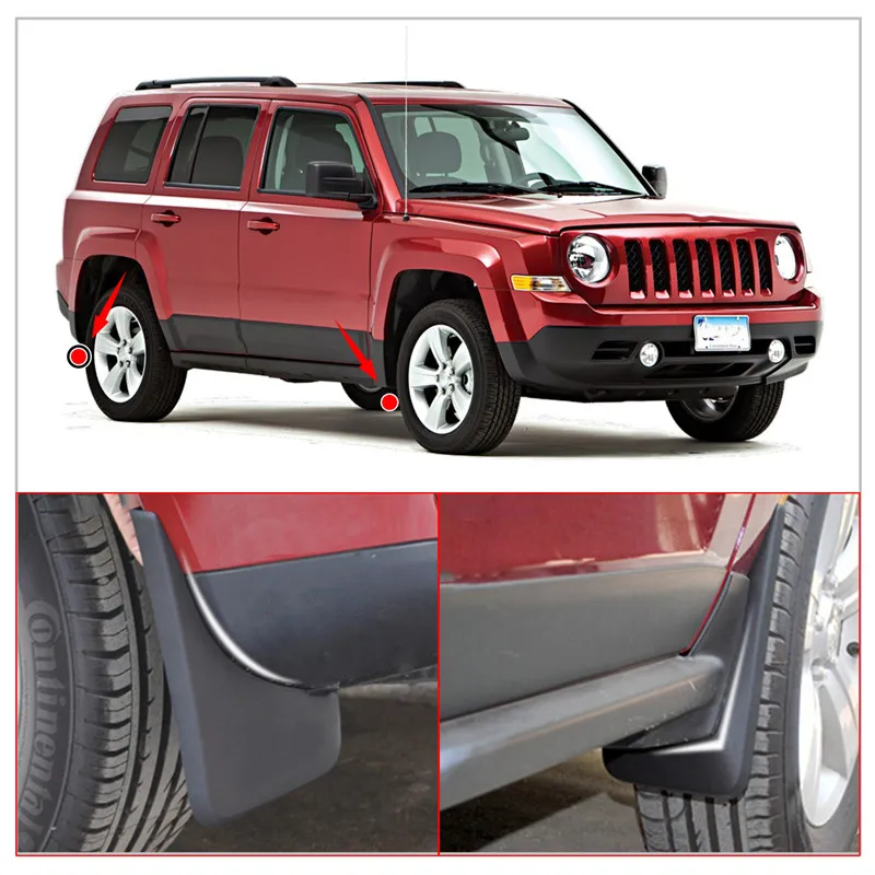 Car Front & Rear Splash Mud Guards Mud Flaps Fender for Jeep Patriot 2011 2017 Car accessory