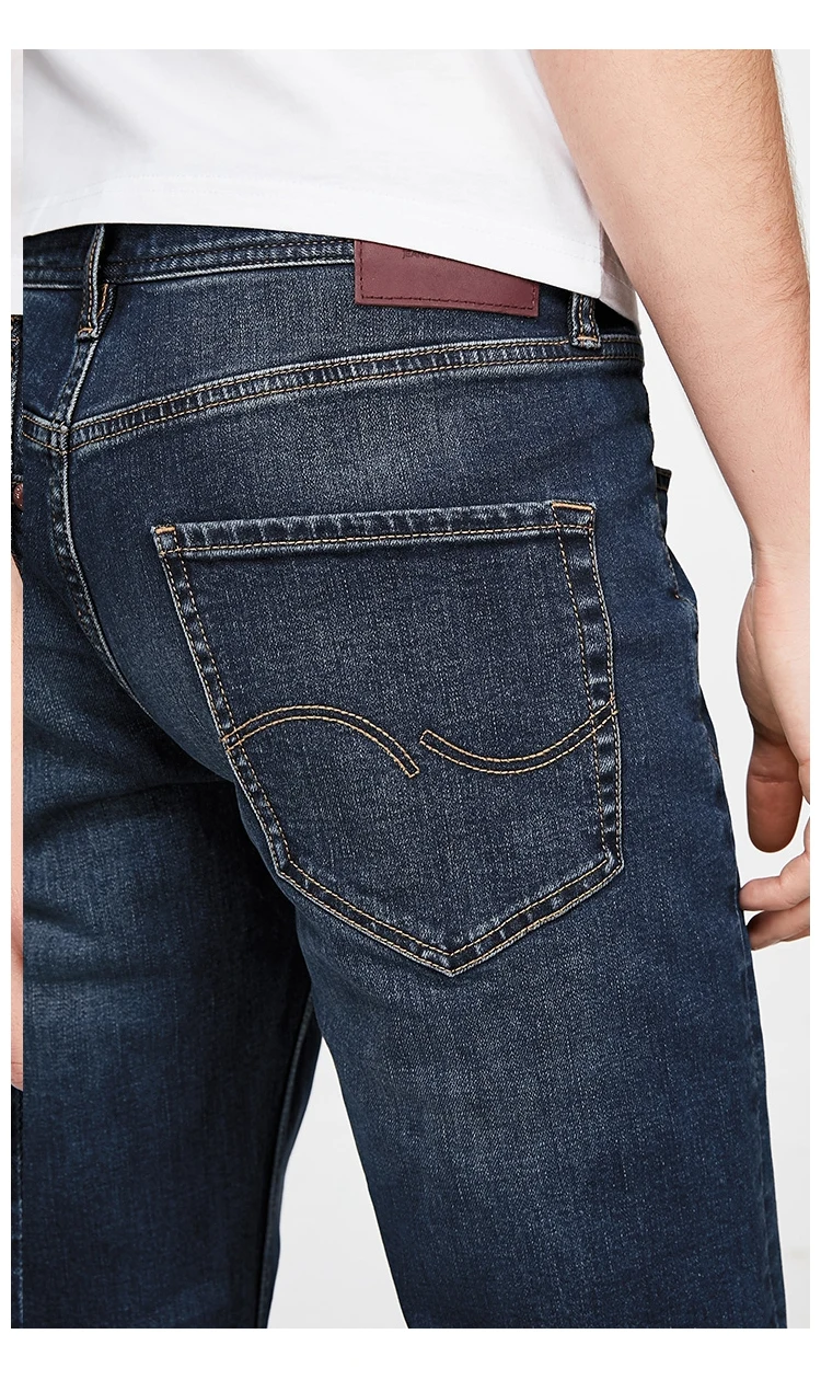 JackJones мужские эластичные мужские джинсы хлопковые джинсовые широкие брюки подходят брюки бренд Мужская одежда 219132584