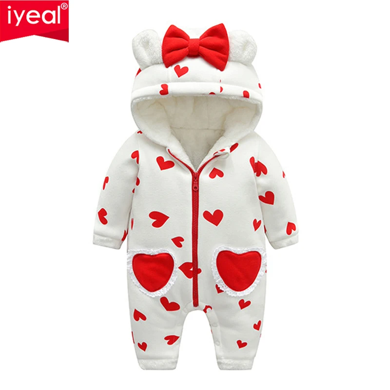 IYEAL Newest Baby Rompers Winter Baby Girls Clothes Cute Hooded Soft Warm Fleece Newborn Toddler Overalls Kids Infant Jumpsuits IYEAL Newest Baby Rompers Winter Baby Girls Clothes Cute Hooded Soft Warm Fleece Newborn Toddler Overalls Kids Infant Jumpsuits