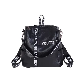 

Fashion Solid Women Backpacks New Brand Casual Backpack For Teenagers Girls Preppy Style Letter Strap School Bag рюкзак New #SRN