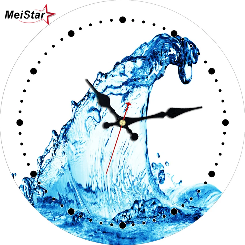

MEISTAR 3 Pattern Creative Wall Clock Scenery Design Silent Living Office Bathroom Home Decor Watches Large Art Wall Clocks Gift