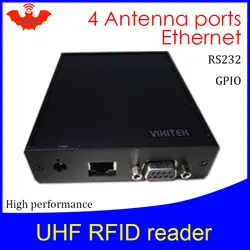 UHF RFID Impinj R2000 4 антенный порт ethernet 915 МГц для склада логистической производственная линия фиксированная rj45 rfid считыватель чипов