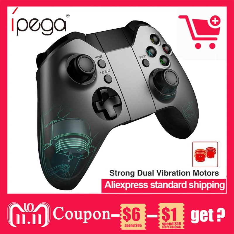 

Ipega PG-9062S Wireless Bluetooth Gamepad Game Controller Dual Motor Joystick for iOS Xiaomi PC TV vs gamesir g3s jostick para p