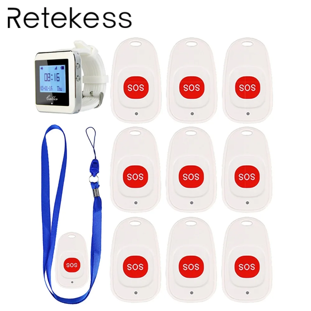 Hospital Nurse Call System Wireless Pagers Call Bell Emergency With SOS