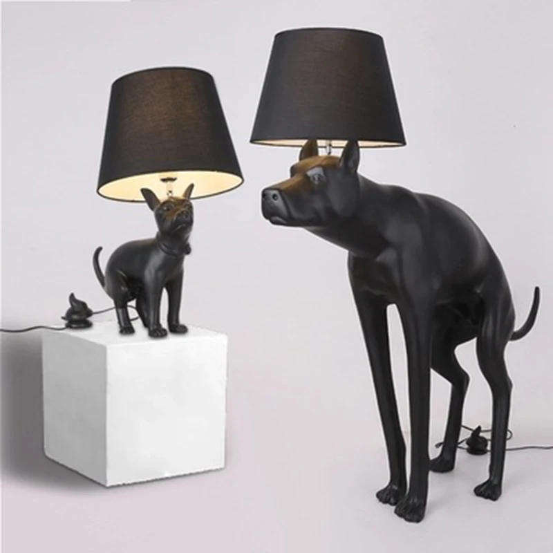 Постмодерн минималистичный Черный абажур светодиодный настольный светильник