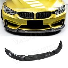 V Стиль углеродного волокна передний бампер для BMW 3 серии F80 M3 4 серии F82 F83 M4- FRP черный Неокрашенный