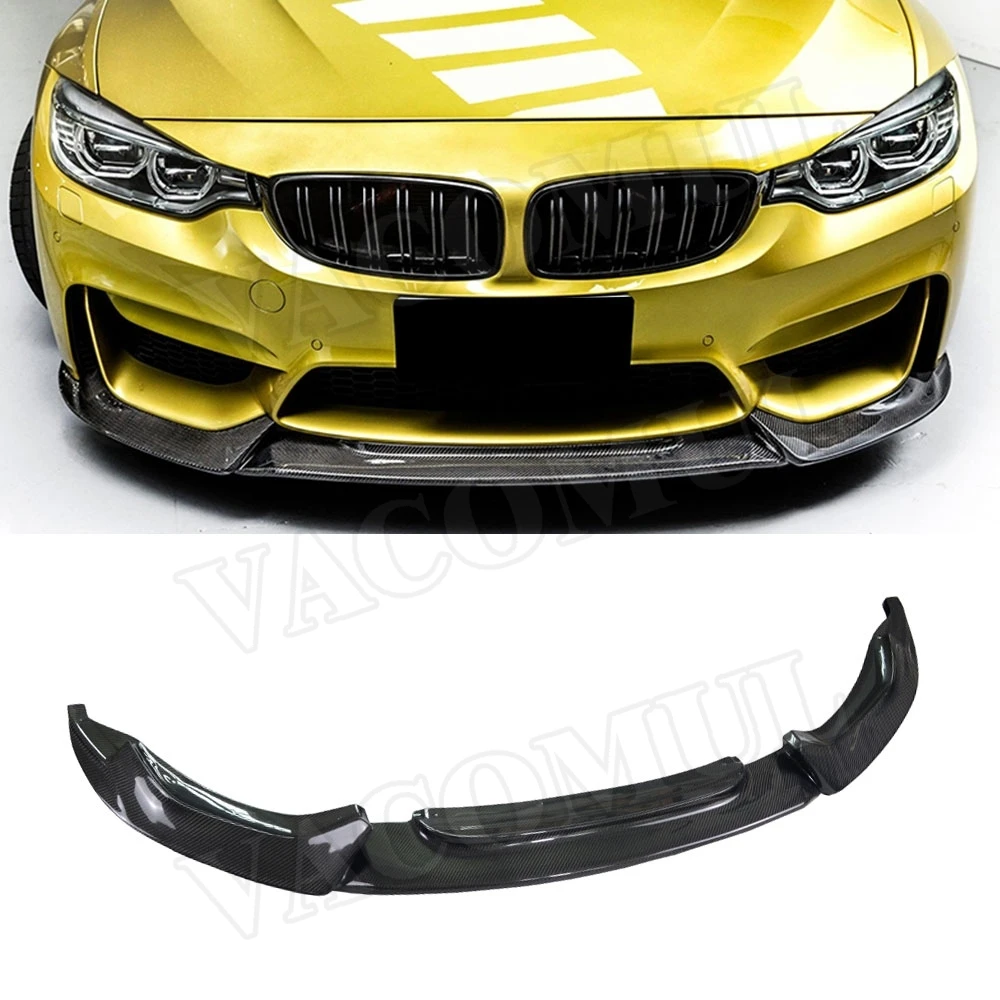 V образный передний бампер из углеродного волокна для BMW 3 серии F80 M3 4 F82 F83 M4 2014 2017 FRP