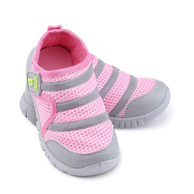 Детская обувь для мальчиков и девочек; Детские повседневные кроссовки из дышащего сетчатого материала; мягкая спортивная обувь для бега; цвет розовый, синий; 13-15,5 см