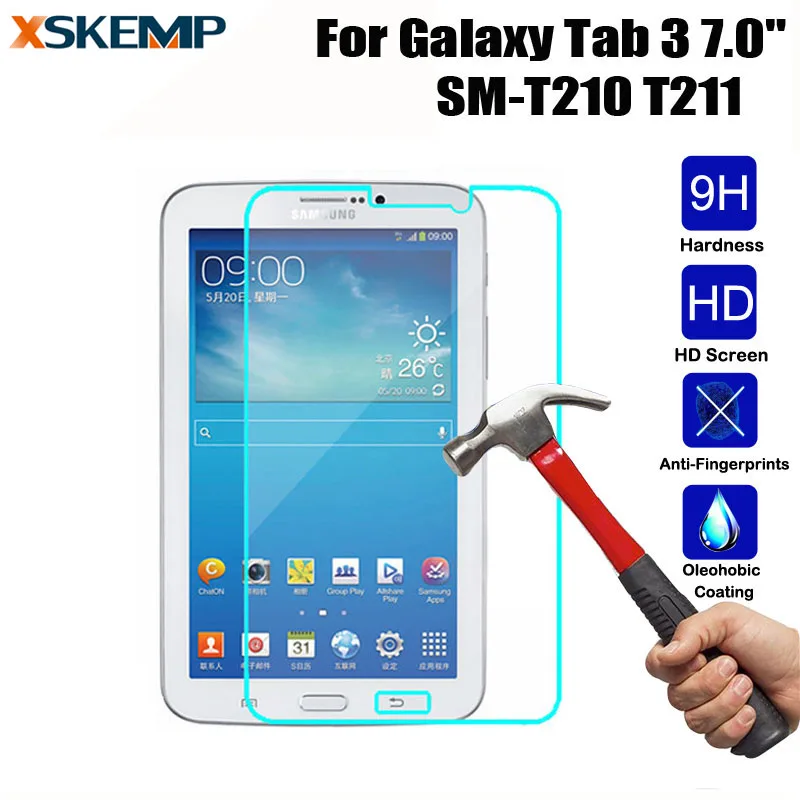 Tempered Glass HD Glossy Screen Protector For Samsung Galaxy Tab 3 7.0