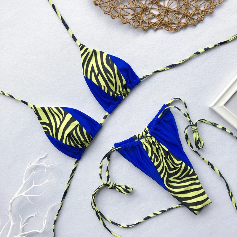 Пляжные купальные костюмы с завязками bikiny 2020 сексуальный купальник мини микро