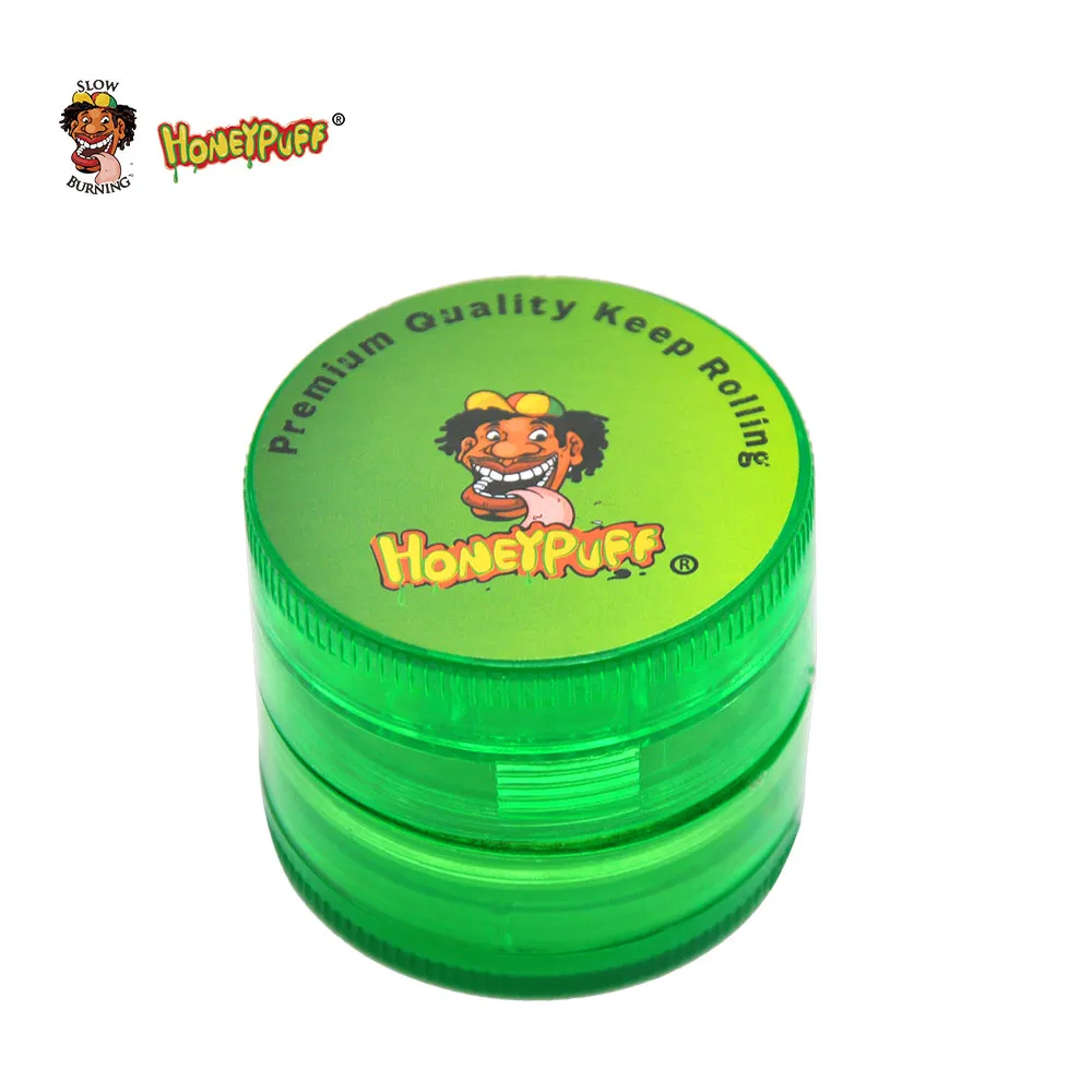 

HONEYPUFF Premium Magnetic Plastic Tobacco Herb Grinder 50 MM 4 Layer Spice Grinder Sharp Diamond Teeth Herbal Crusher Miller