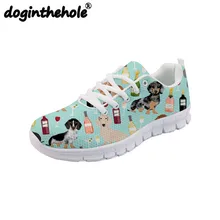 Doginthehole Dachshund Doxie Dog печать женские прогулочные туфли Легкие уличные спортивные ботинки мужские женские кроссовки