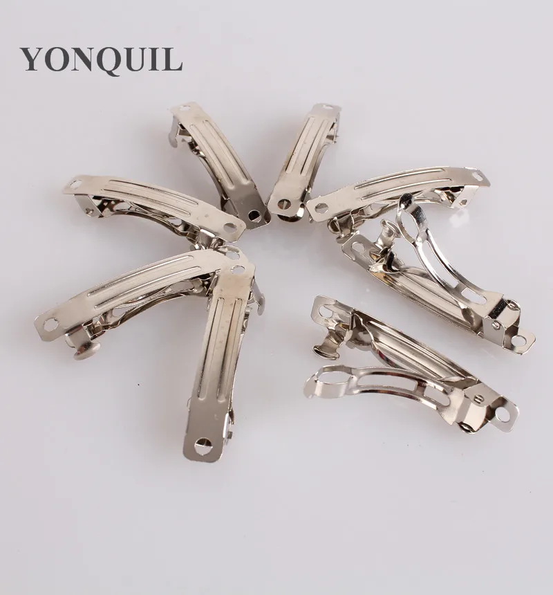 50mm rhodium plated french Hair Barrette Clips Findings Iron Hair Clips