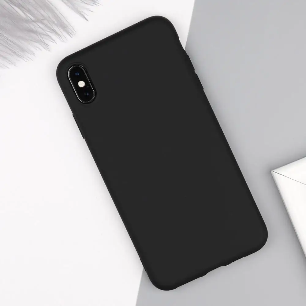 Черный Мягкий силиконовый ультра-тонкий для iPhone 11 11pro 11 pro max все включено чехол для телефона для iPhone X Max XS XR - Цвет: Черный