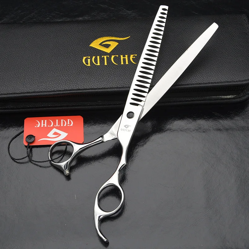 Professional 8inch 7CR Stainless Steel Big Teeth Pet Thinning Scissor Dog Hair Cut Tool Pet Shear Grooming 