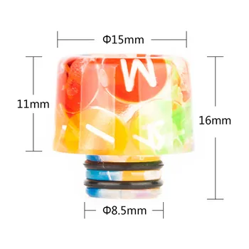 

510/810 drip tip Resin drip tip For Ijust S RTA TFV12 baby prince Vape Accessories Mouthpiece color jelly drip tip 510