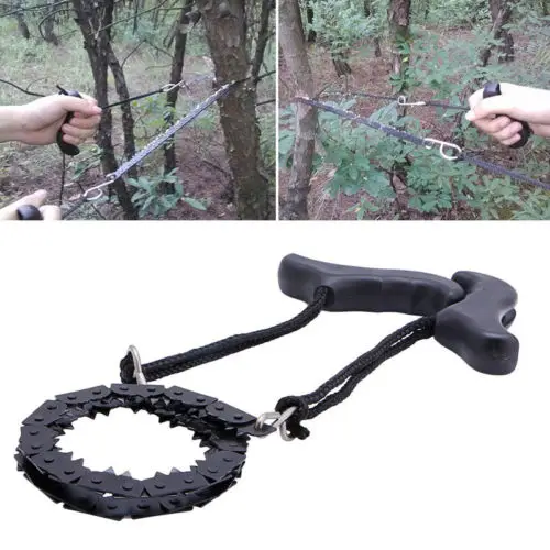 

Camping Hiking Emergency Survival Hand Tool Kit Gear Pocket Chain Saw Chain Saw