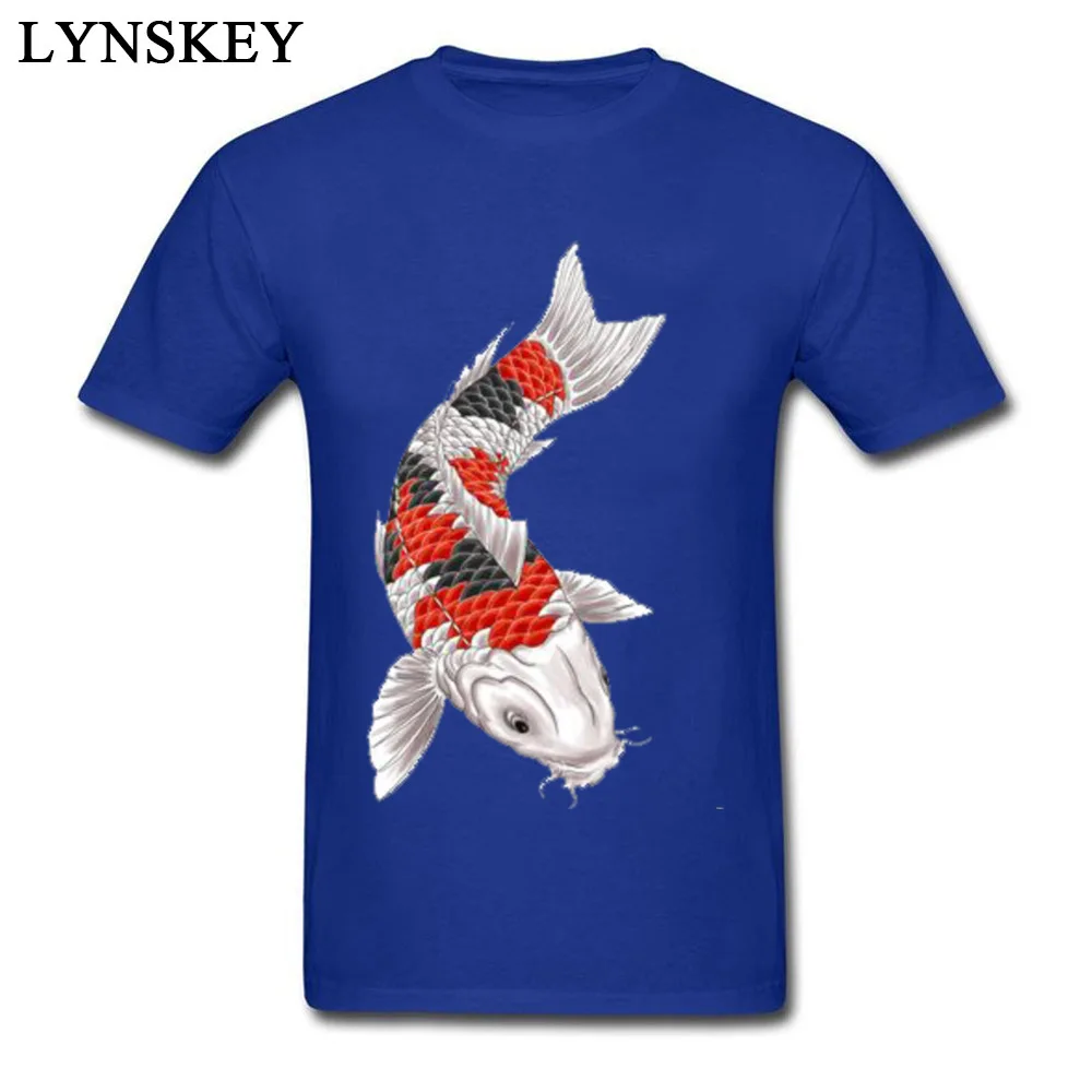 Special Design Summer/Fall 4-2-fish-tattoos-picture Short Sleeve T Shirts 100% Cotton Crew Neck Men's Tops Shirt Print Sweatshirts 4-2-fish-tattoos-picture blue