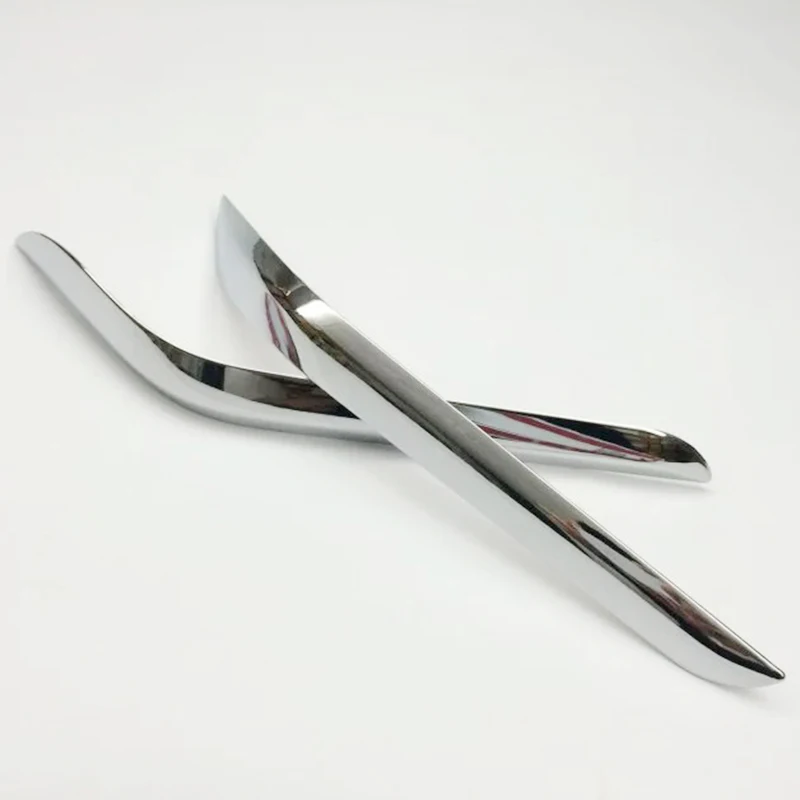 For Toyota Land Cruiser Prado LC150 FJ150 Accessories 2014 2015 2016 2017 ABS Chromed Front Bumper Guard Cover Trim Sticker 2pcs