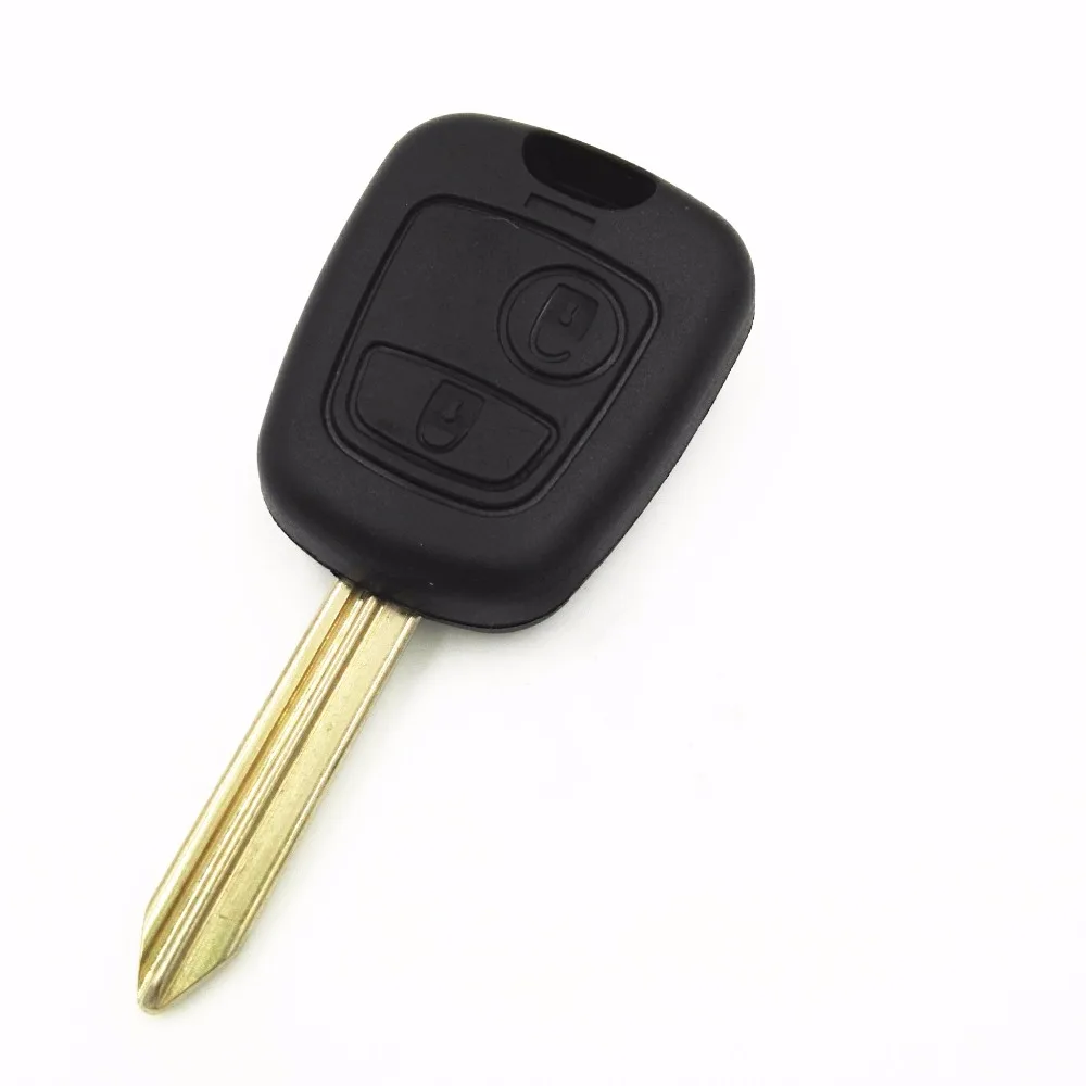 

2 Buttons Car Cover With X Blade Replacement Key Case Blank Fob For Peugeot 301 206 306 406 408 508 Key Shell Remote Case