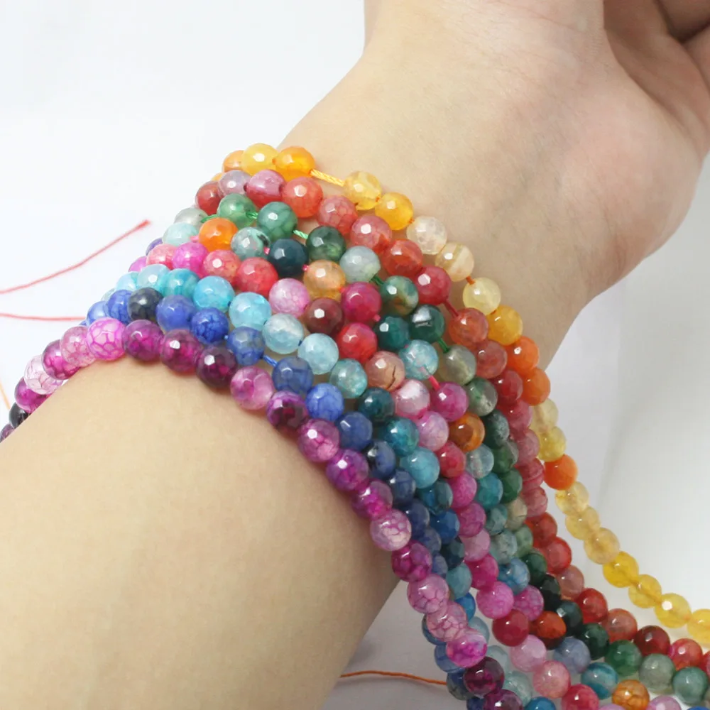 

61pcs/lot 6mm Natural Agates Onyx Beads Loose Spacer Beads For Jewelry Making DIY Bracelet & Necklace