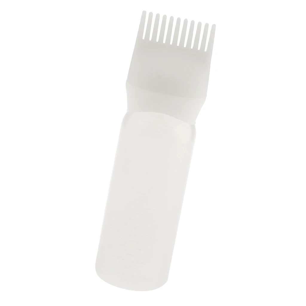 Plastic 120ml Capacity Hair Dying Bottle Applicator Salon Home Beauty Supplies Cosmetic Tool White