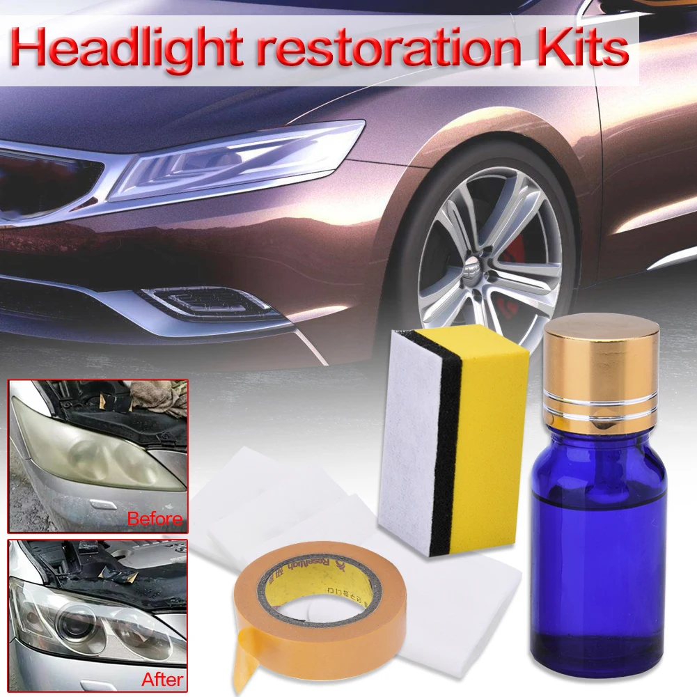 Автомобильный налобный фонарь полировка против царапин DIY для автомобиля головной лампы Lense Увеличение видимости фар Restorstion комплект восстанавливает