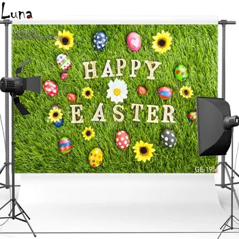 

MEHOFOTO Happy Easter Vinyl Photography Background For Newborn Lawn Flower New Fabric Flannel Backdrop For photo studio 195