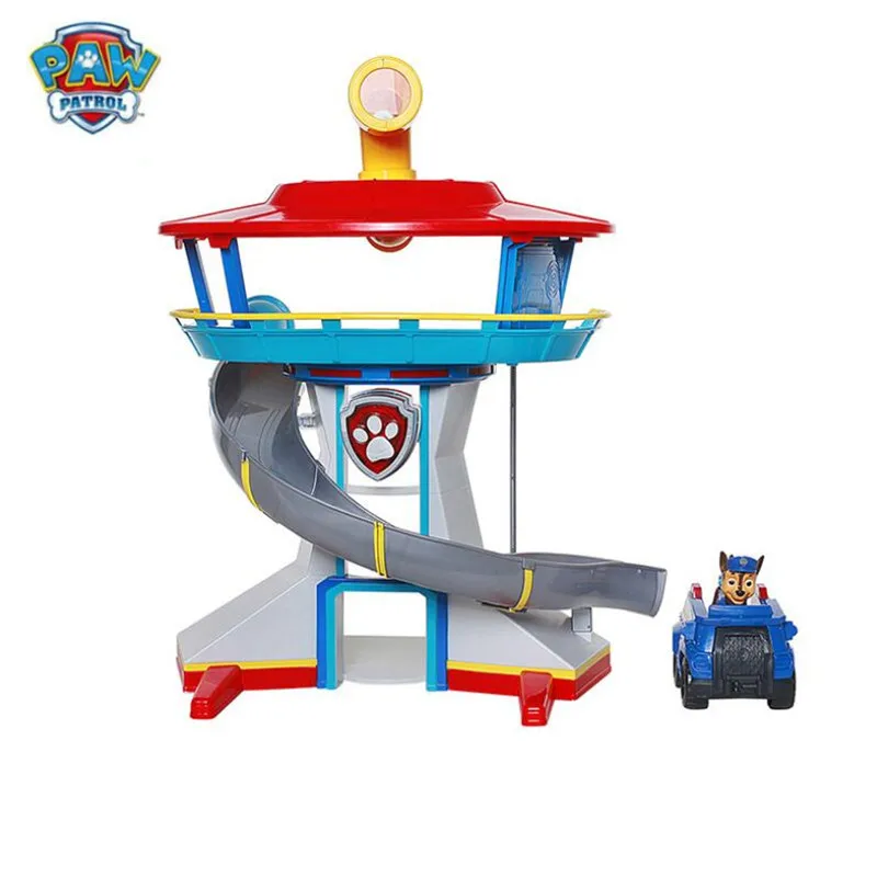 

Genuine Paw Patrol Dog Parking Lot Kids Toy Set Patrol Car Action Figure Model Patrulla Canina Children Best Gifts