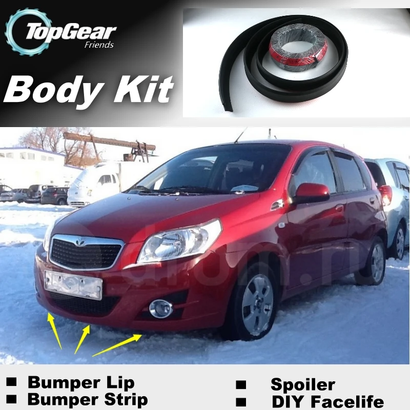 

Bumper Lip Lips For Daewoo Gentra 2005~2011 / Top Gear Shop Spoiler For Car Tuning / TOPGEAR Body Kit + Strip