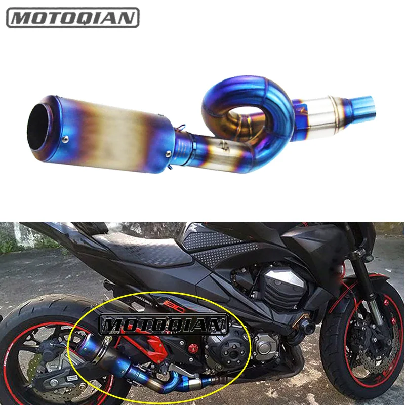

For KAWASAKI Z800 Z 800 2013-2018 Exhaust System Connection Stainless Steel Mid Link Pipe Tail Escape Motorcycle Accessories