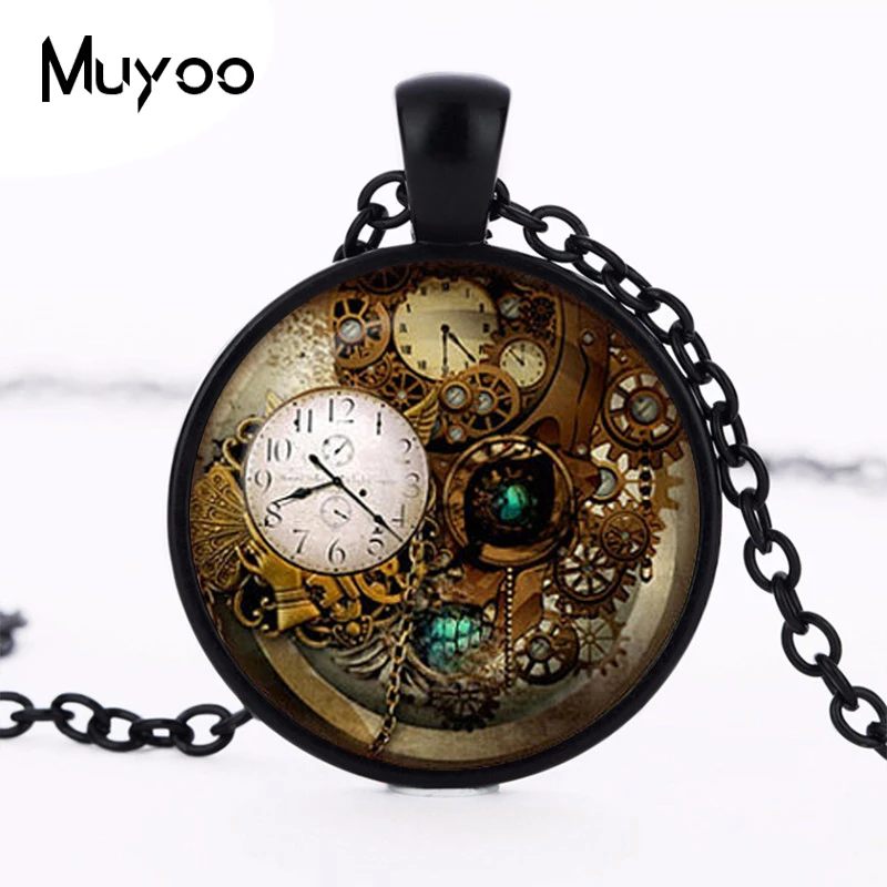 Clock Pendant Necklace