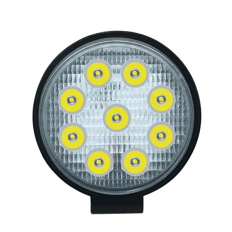 

VODOOL 4" 27W 6000K 2700LM Round Flood LED Work Light Car White Lighting LED Light Bar For Offroad Boat Car Tractor SUV Fog Lamp