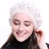 Geebro Women's Plain Color Knit Beret Hat Ladies French Artist Beanie Beret Hats Spring Casual Thin Acrylic Berets for Women ► Photo 2/6
