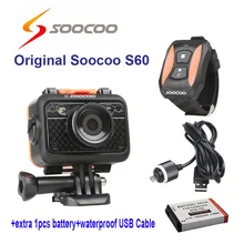 Original SOOCOO S60 WiFi 1080P Sports Action Video Camera 170 Degree Wide Angle Camera +waterproof USB Cable+extra 1pcs battery