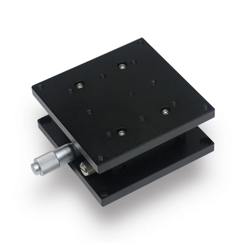 

90*90mm Z Axis Manual Lift Displacement Fine Tuning Platform Cross Roller Linear Guide Stage Sliding Table
