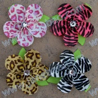 

free shipping 50pcs pretty petal flower clip new loopy flower clips